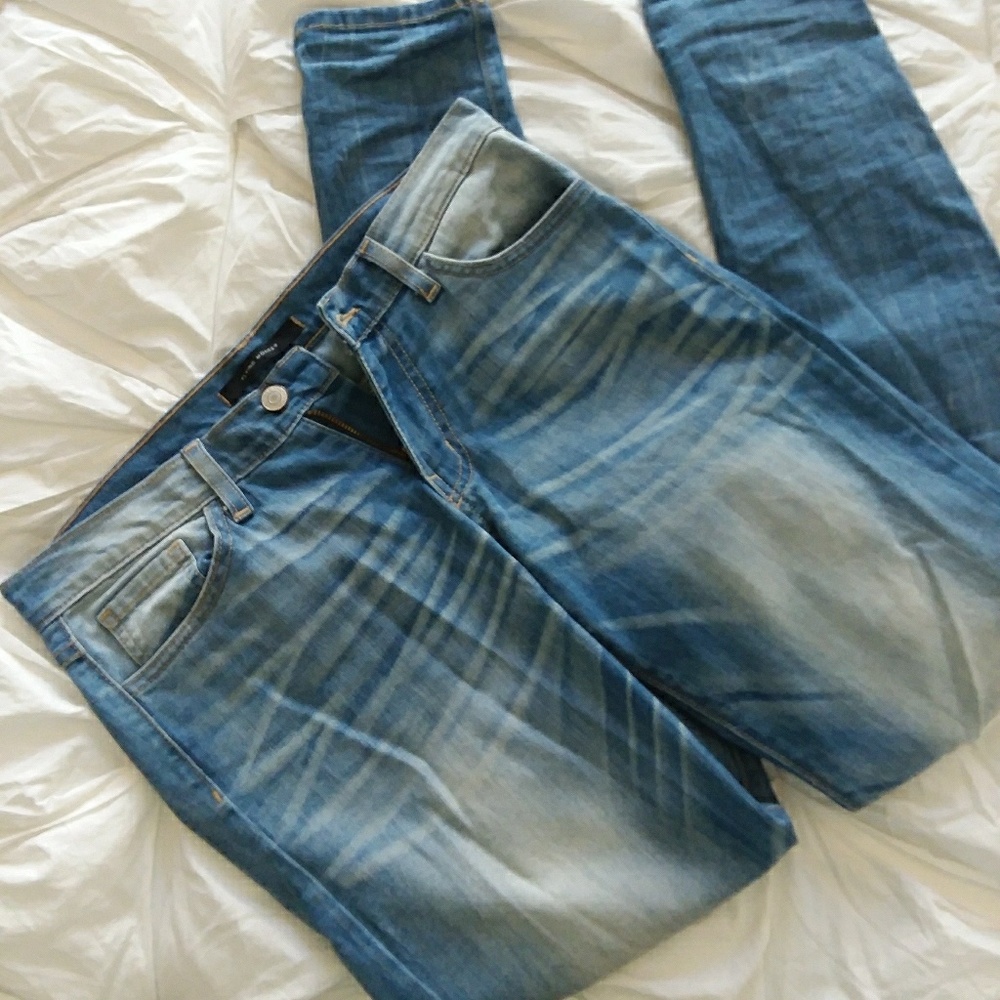 Buckle Faded Jeans by Flying Monkey